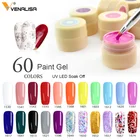 Venalisa дизайн для дизайна ногтей профессиональный косметический Маникюр для ногтей 60 цветов УФ светодиодный отмачиваемый лак для ногтей лак гели