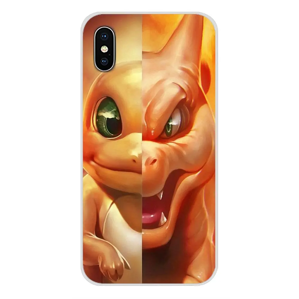 Прозрачный чехол из материала tpu для samsung A10 A30 A40 A50 A60 A70 Galaxy S2 Note 2 3 большое ядро премьер-кун покемонов Чаризард Charmander