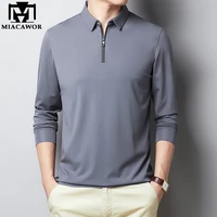 2021 new polo shirt men high quality cotton long sleeve polo shirts classic solid colors slim fit tee shirt homme t893