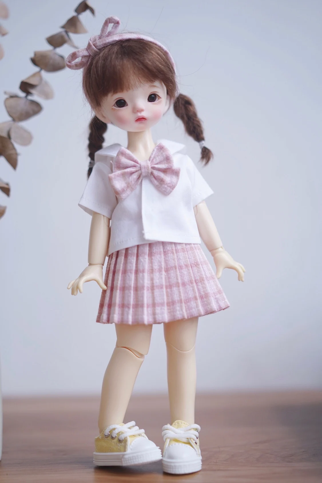 Детская Одежда BJD 1/6 очков для кукол форма JK школьная рубашка плиссированная юбка
