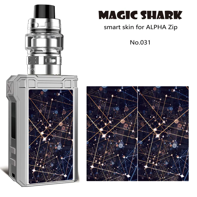 Magic Shark Skull Mario 2.5D Stereo Waterproof PVC No Fade Film Case Vape Cover Skin Sticker for Voopoo Alpha Zip | Мобильные
