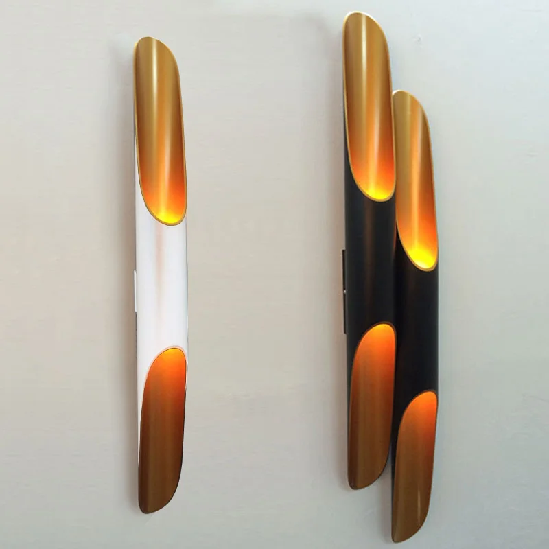 

Nordic Industrial retro sconce wall lights Aluminum Circular Tube LED Wall Lamps living dining bedroom Home Decorative Lighting