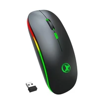 new mute thin wireless mouse 2 4g bluetooth mode magic color cool light