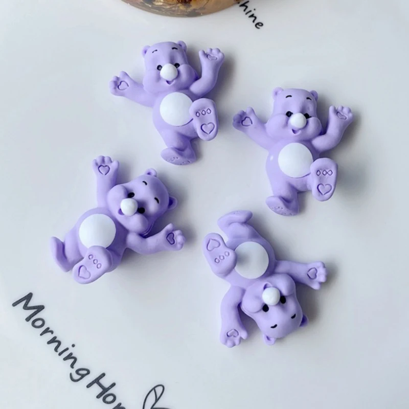 Смешанный мультяшный медведь из смолы плоская спина кабошон для украшения