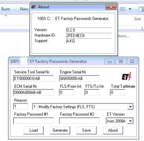 100% 2017 ET FACTORY PASSWORDS GENERATOR v0.2.9 | Автомобили и мотоциклы
