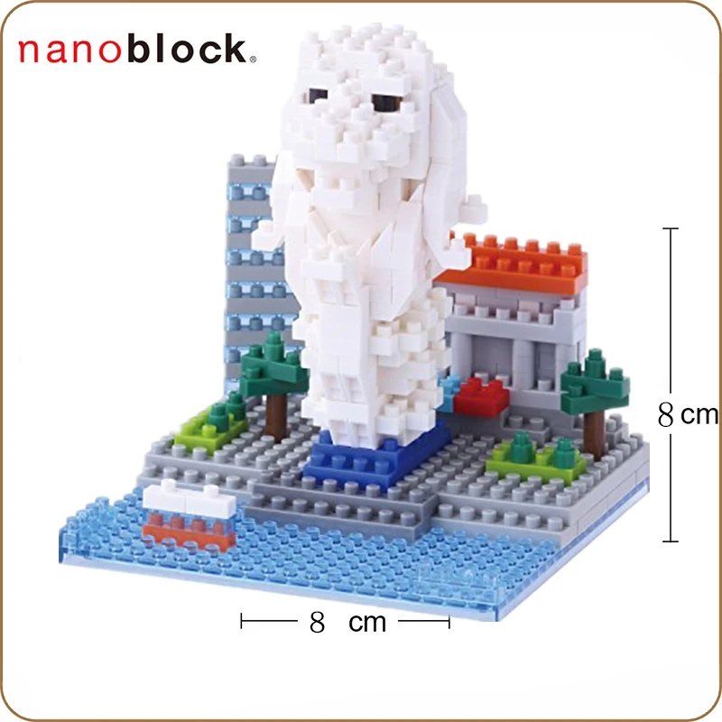 Мини площадки Nanoblock для просмотра серий Kawada Merlion Singapore NBH 105 новинка|Блочные