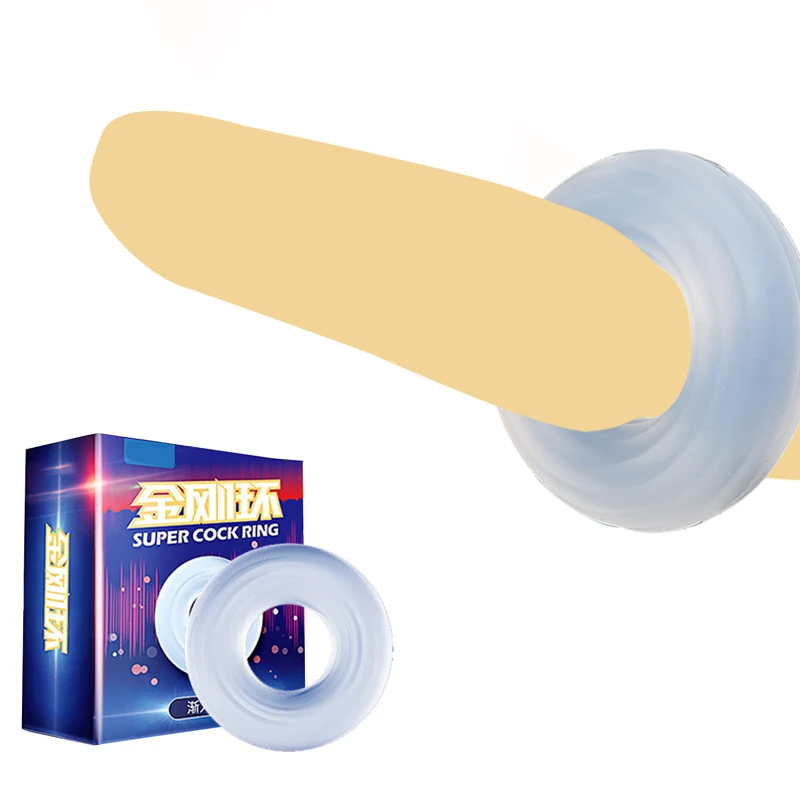 Секс-шоп силиконовое эластичное кольцо на пенис прозрачное Классическая эрекция