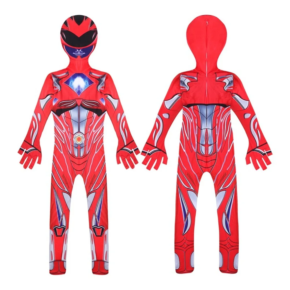 Boys Extraordinary Power Cosplay Jumpsuits Halloween Costumes Mecha Five Beast Super Action Figures Rangers Battle Team Force |