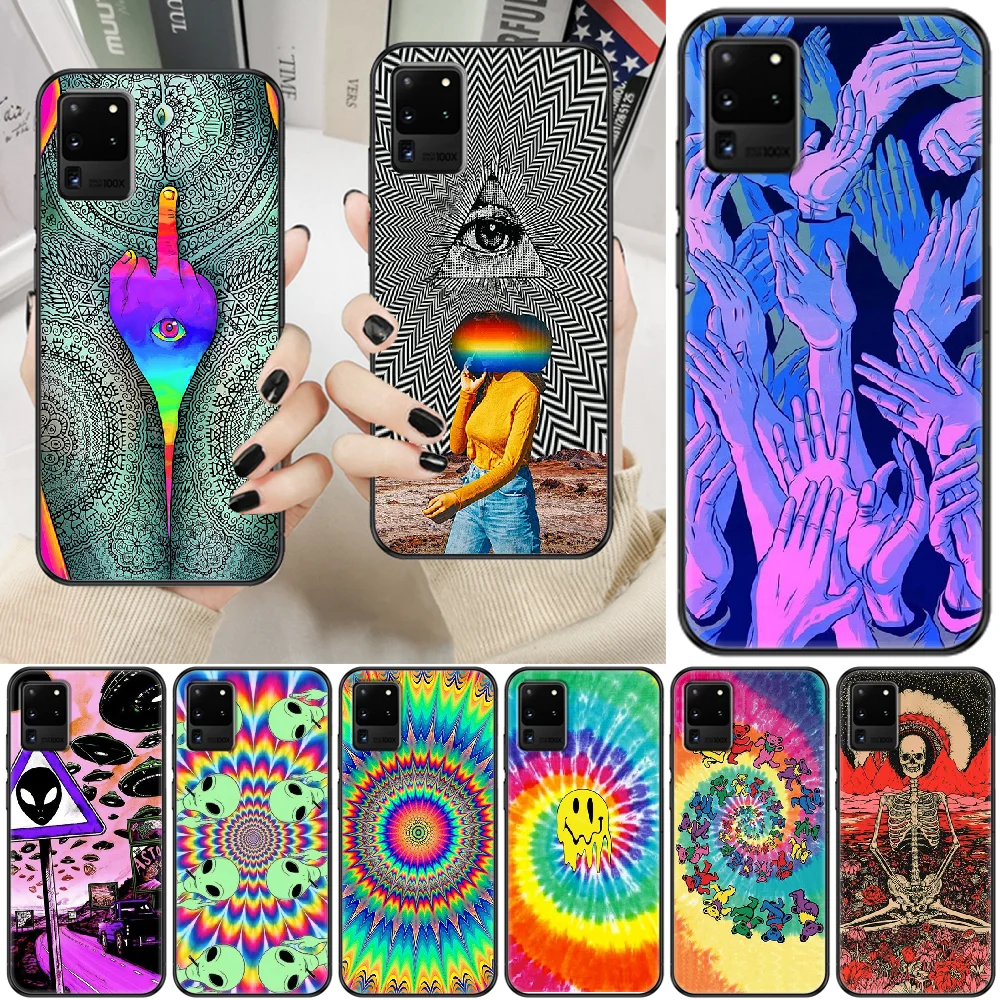 Чехол для телефона Trippy Art в эстетике Samsung Galaxy Note 4 8 9 10 20 S8 S9 S10 S10E S20 Plus UITRA Ультра