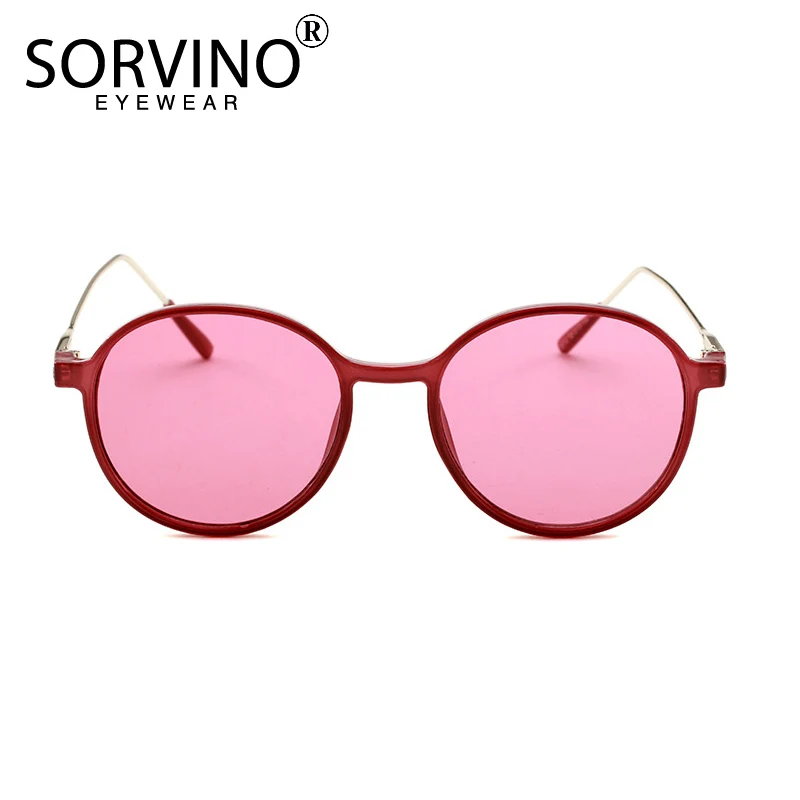 Мужские и женские Овальные Солнцезащитные очки SORVINO ретро дизайн лето 2020 высокое