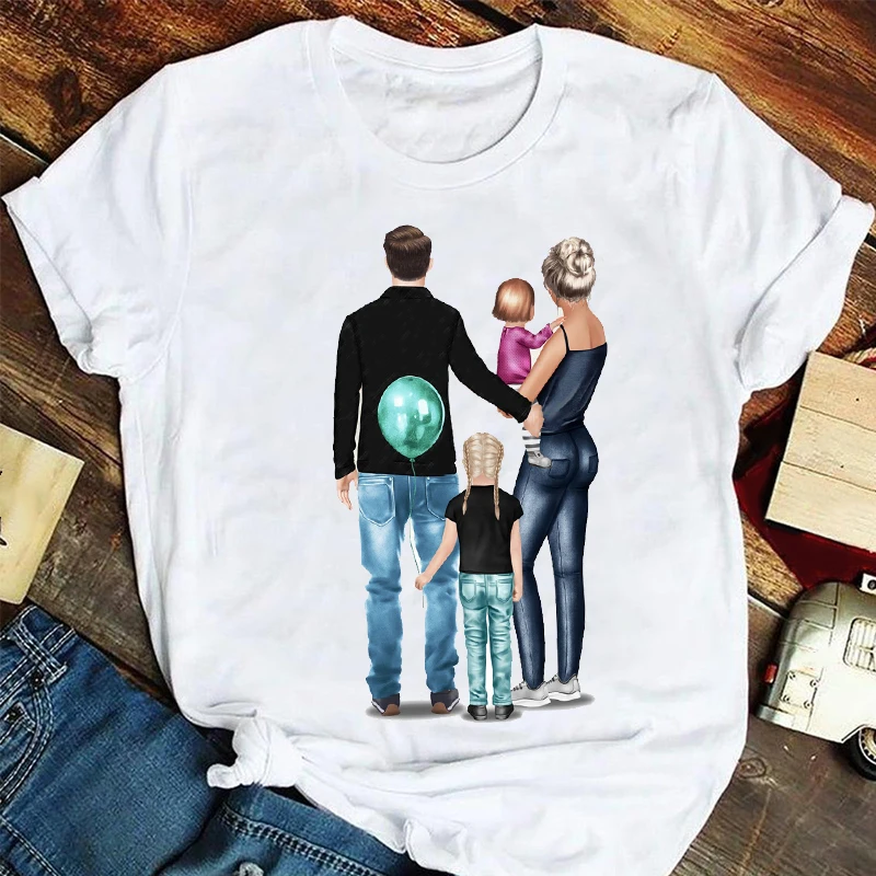 

T-shirts Women Sweet Family Summer Trend Mama Mom Mother Fashion Clothes Graphic T Tshirt Top Lady Print Female Tee T-shirt