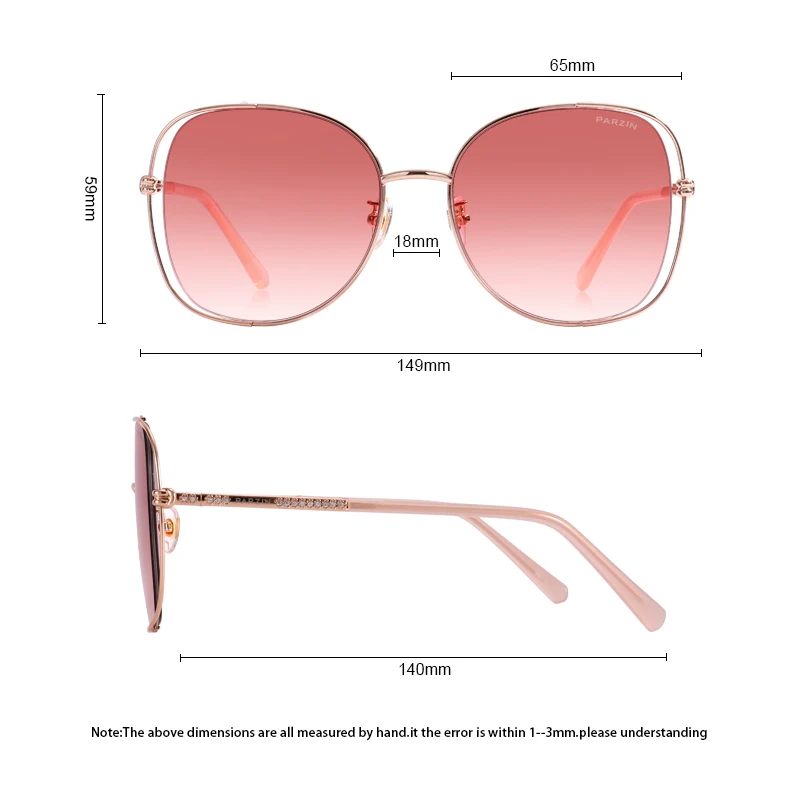 PARZIN Butterfly Sunglasses Women Outdoor Driving Goggle Diamond Sun Glasses Oversized Hollow Lunette De Soleil Femme | Аксессуары для