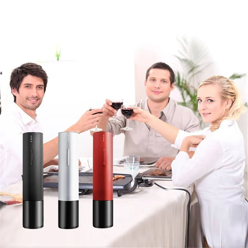 

Electric Bottle Opener USB Rechargeable Stainless Steel Bottle Opener with Paper Cutter Used In Family Gatherings Birthday Party