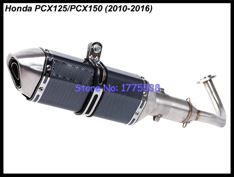 Выхлопной глушитель мотоцикла полная система Соединительная труба для Honda PCX 125 150