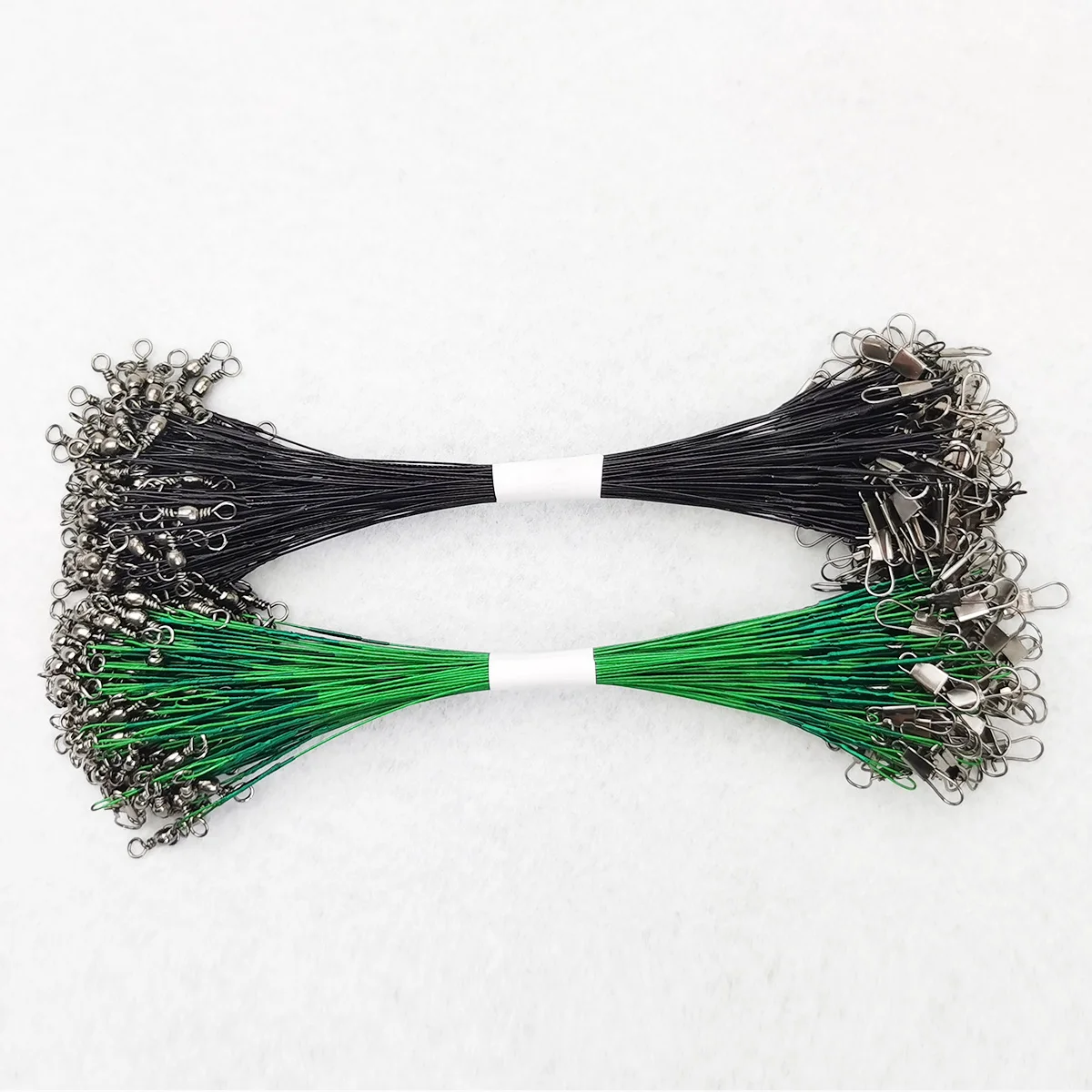 10/20/30PCS Fishing Leash Anti Bite Steel line Steel Wire Leader With Swivel Fishing Accessory Lead Core Leash Fishing Wire