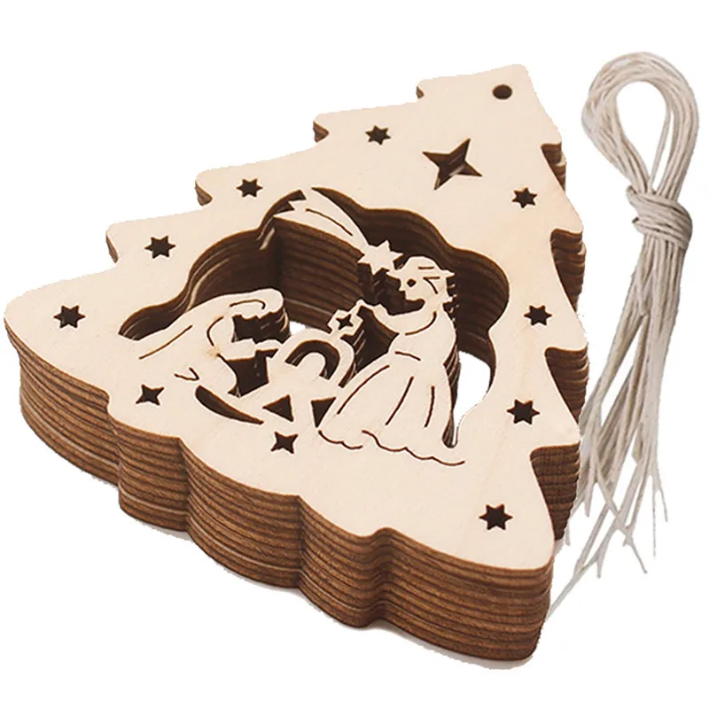 10 шт. деревянные свечи шарики рождественские украшения для деревьев поделки