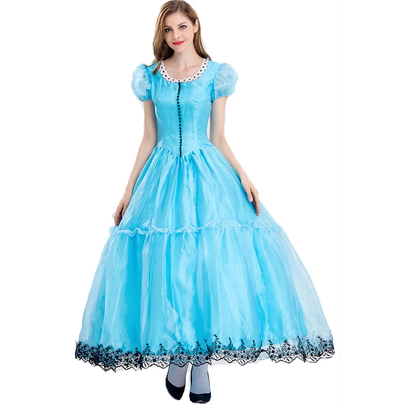 Алиса в стране чудес косплей костюмы для взрослых женщин платья Принцесса