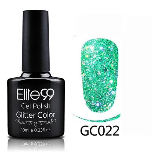 GC022 Elite99 гибридные Лаки гель лак для ногтей набор Гель-лак с блестками Живопись ногтей искусство поли УФ гель лак Топ базовый праймер для маникюра - Color: GC022