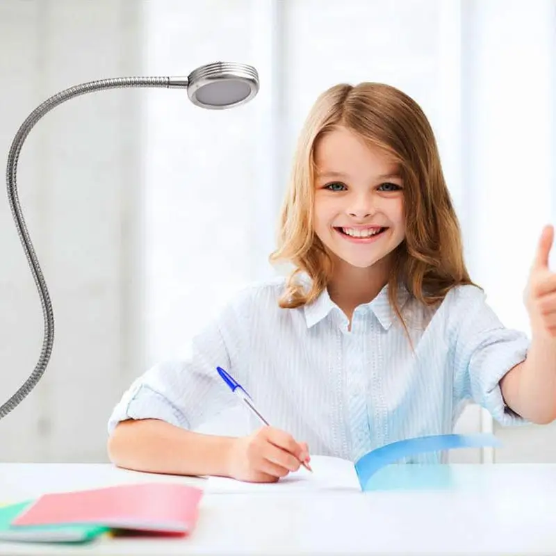 

USB Rechargeble LED Light Clip-on Flexible Reading Bed Lamp Table Desk Lamp Book Desktop Bed Lamp Lighting Bedside Lighting