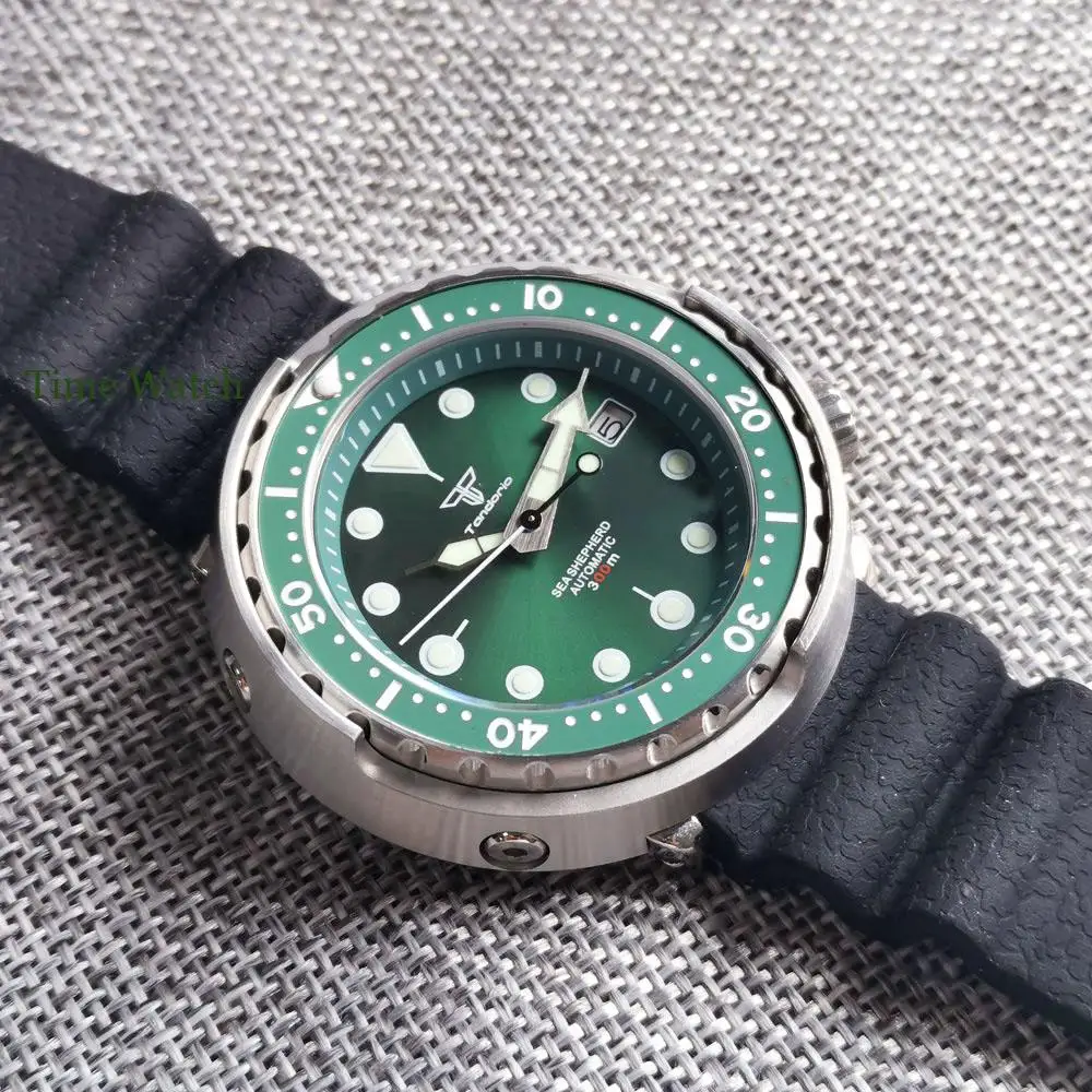 Мужские автоматические часы с сапфировым стеклом и резиновым ремешком 200 мм |