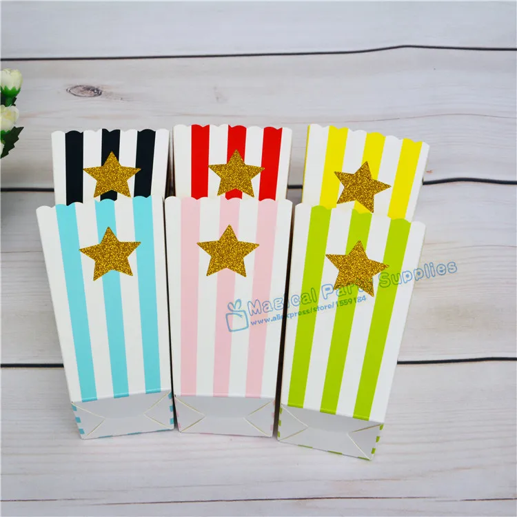 120 шт. коробка для попкорна с блестками кинотеатра|decorative decorative|star stardecoration color |