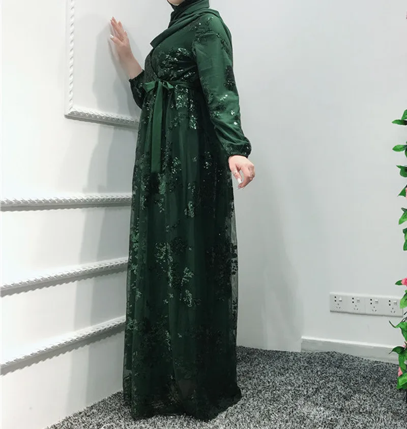 

Kalenmos Maxi Dress Muslim Women Middle East Duabi Long Robe Double-layer Kimono Caftan A-line Abaya Dresses Islamic Clothing