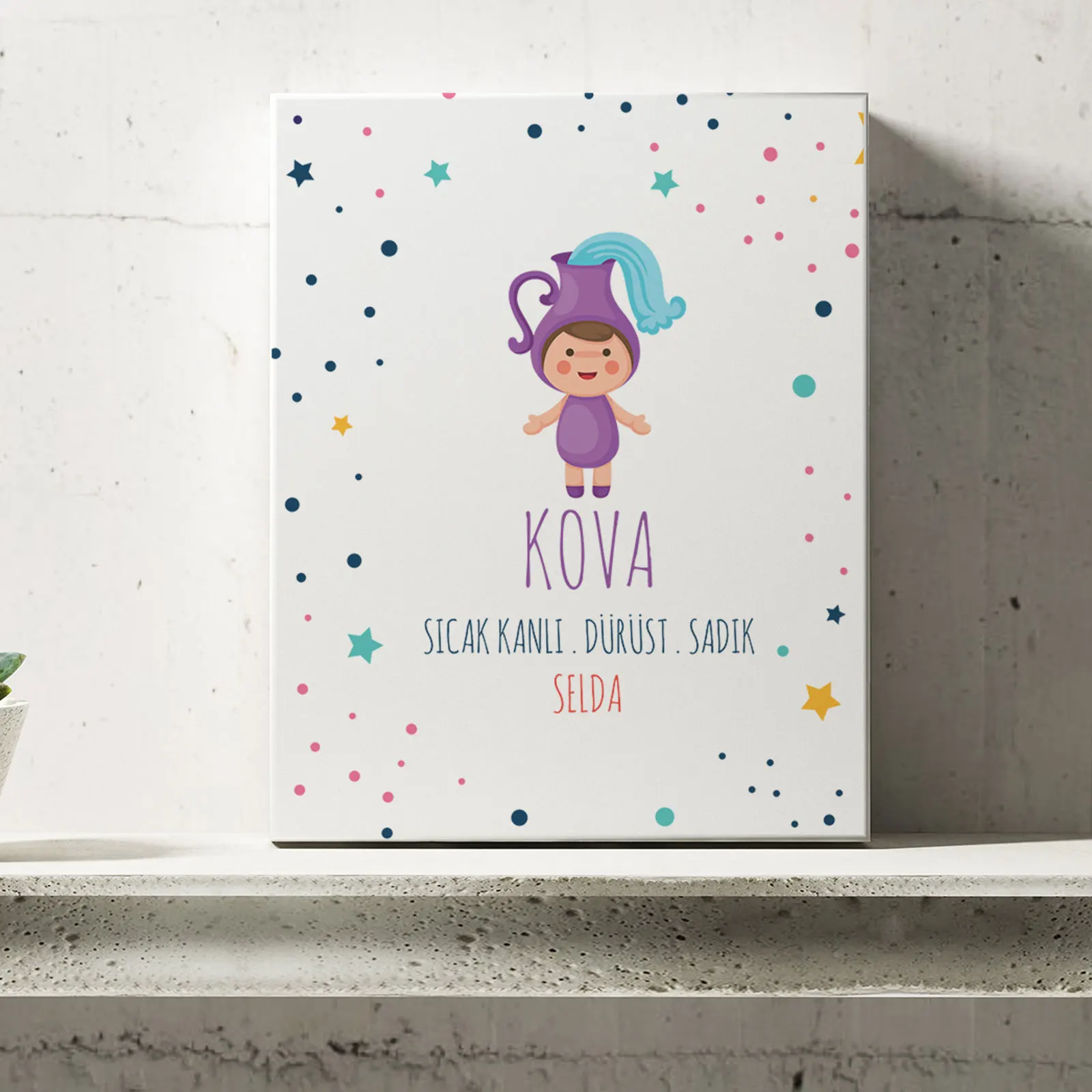 

Personalized Bucket Bushing Themed Canvas Table-8