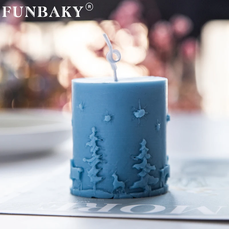 FUNBAKY 3d Рождественские Формы для свечей помадка ручной работы Ароматерапия Свеча