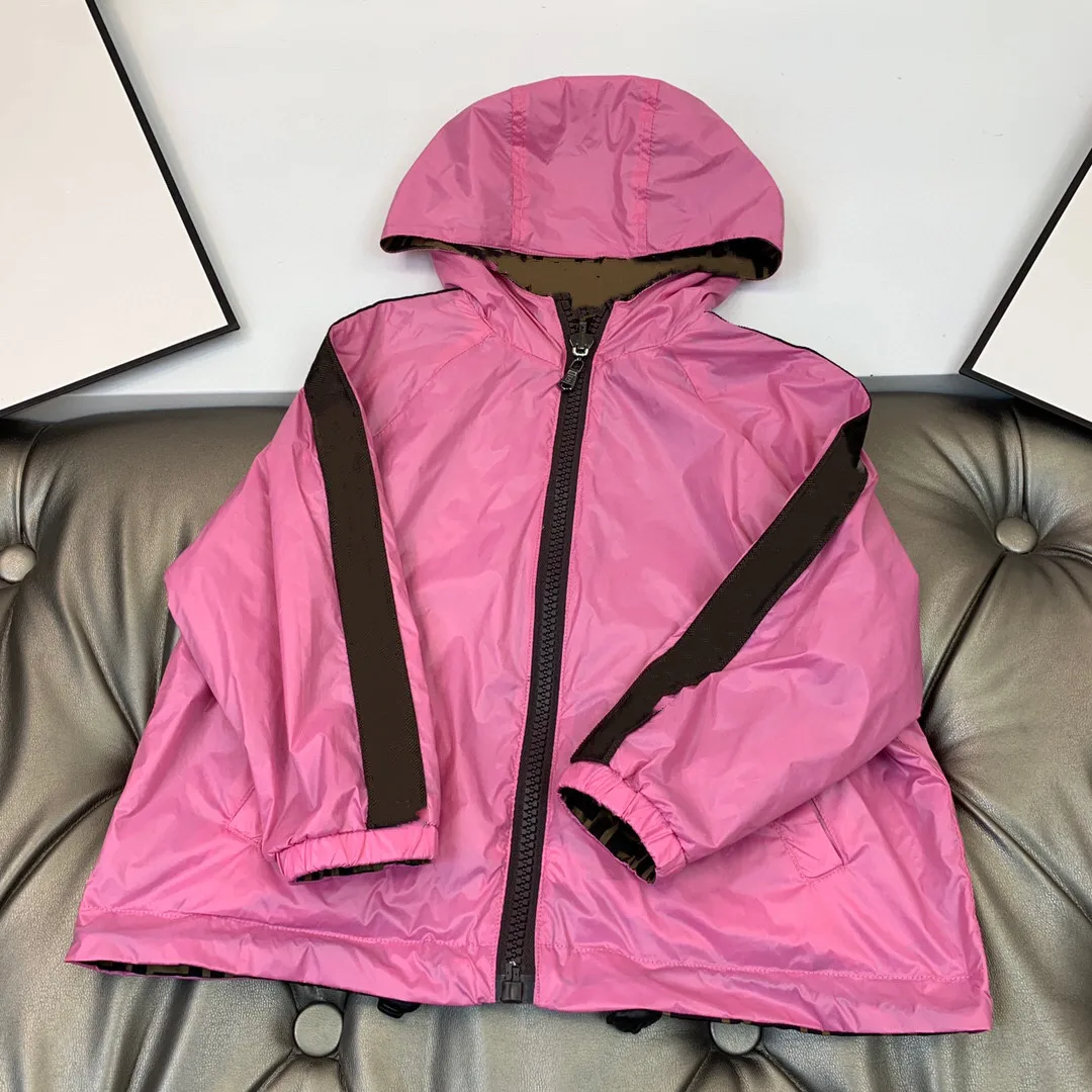 

2020 New Pink White Black Double Wear Jacket For Children Clothing Brand Boutique Outwear Girls Boys Coat 100-160cm
