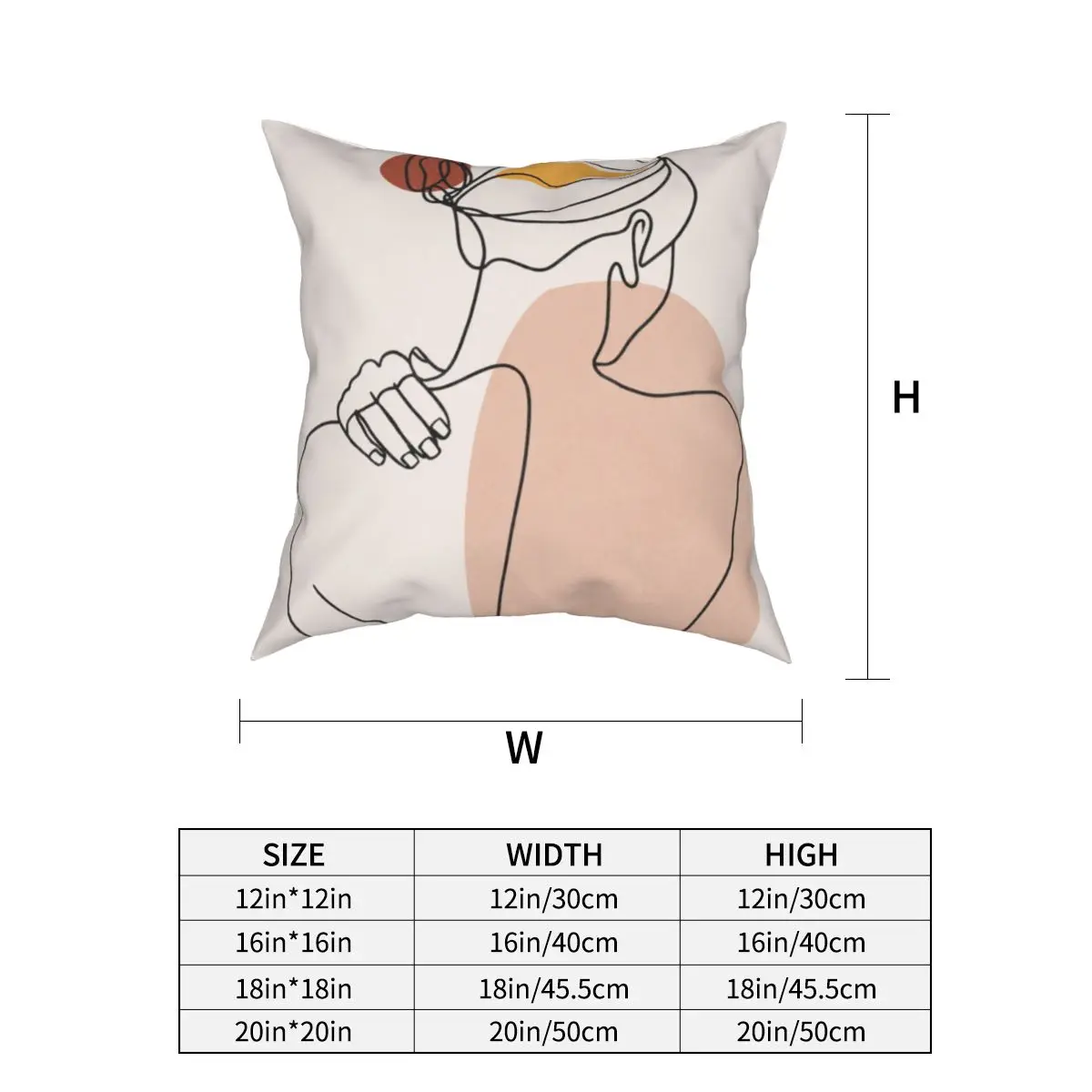 Абстрактное искусство стрейч искусственная ткань наволочка с принтом