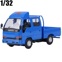 high simulation 132 isazu nhr pickup truck engineering vehicles alloy metal pull back music flash toy vehicles kids toys gifts