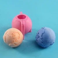 earth shape candle silicone mold for handmade desktop decoration gypsum epoxy resin aromatherapy candle silicone mould