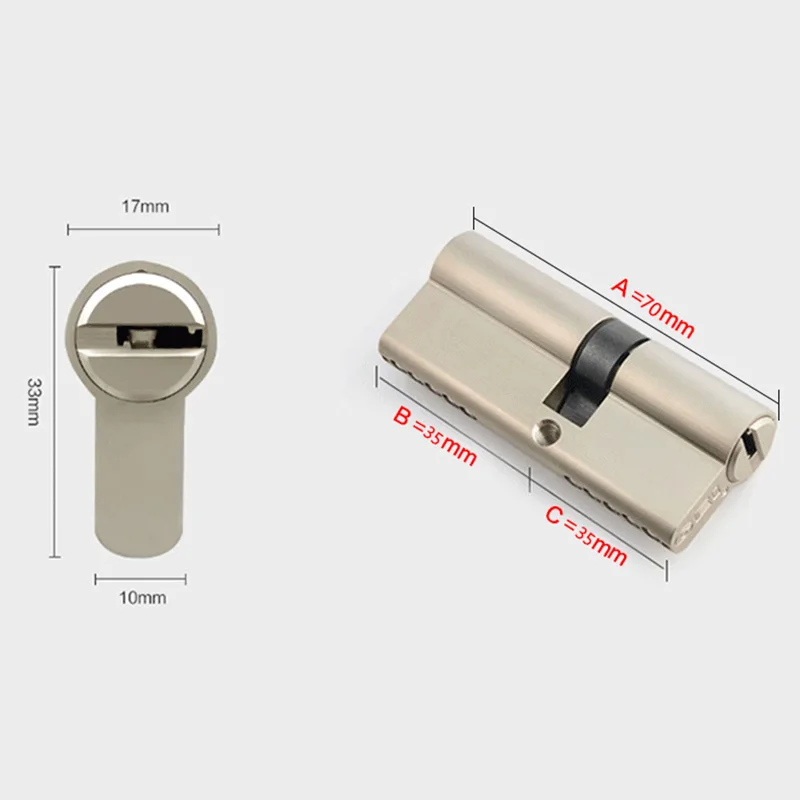 

70MM European Style Security Anti-theft Brass Cylinder Super C Grade Gate Lock Core Entrance Door Lock Cylinder Entrance Lock