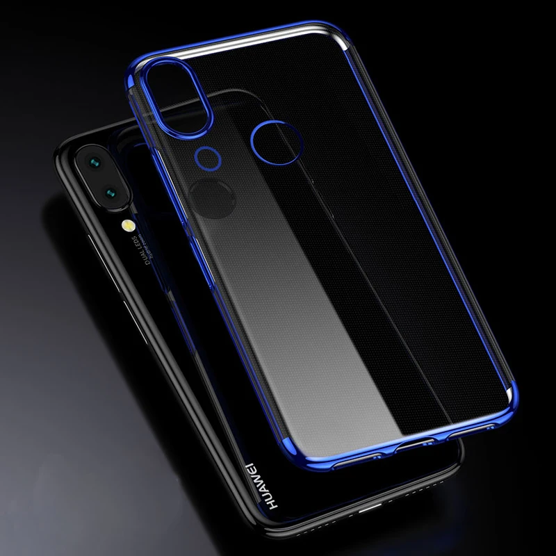 Мягкие чехлы для телефонов Huawei Honor 8X Роскошные ультра тонкие прозрачные из ТПУ 360