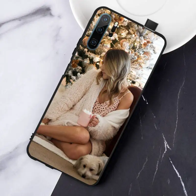 

Vogue Christmas girl happy new year coque funda cover Phone Case For Huawei honor Mate P 10 20 30 40 Pro 10i 9 10 20 8 x Lite