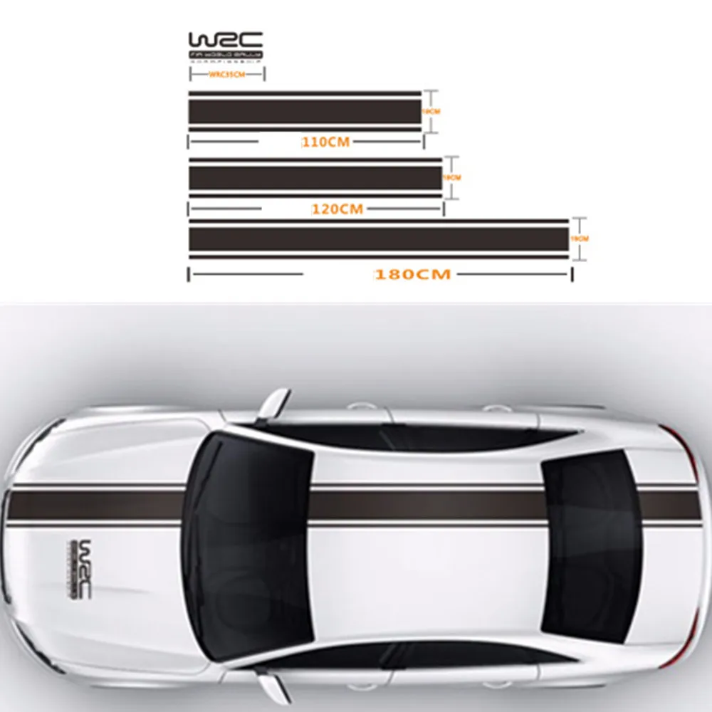 1 комплект WRC капюшон Стикеры полоса виниловые покрытия для автомобилей гоночных