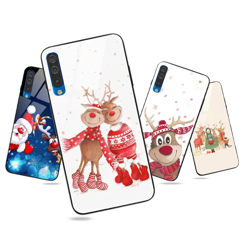 Рождественский чехол для Samsung A51 A71 A50S A50 A10 A30 A20 A40 A70 A3 A5 2016 A8 A6 Plus A7 A9 2018 A10S A20S A21S A30S