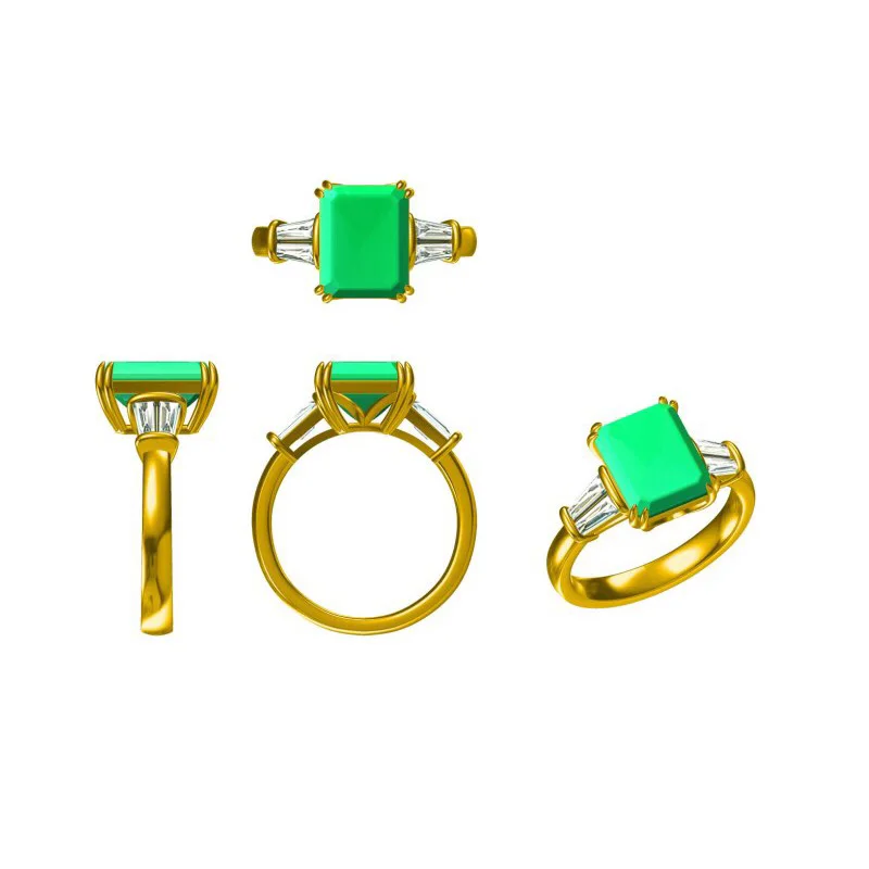 CSJ Изящные ювелирные изделия изготовленные на заказ лабораторный Выращенный