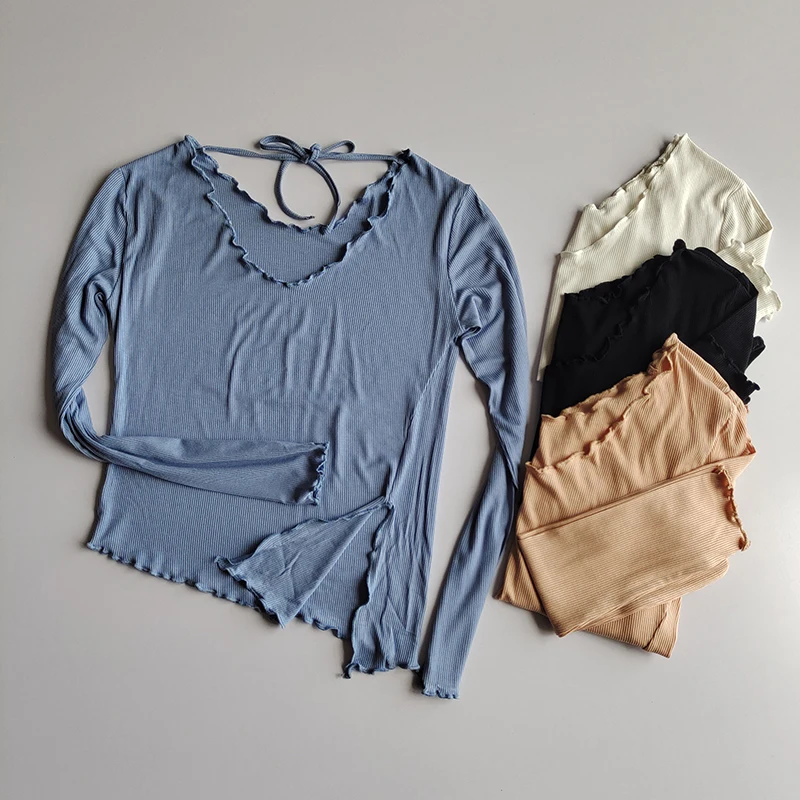 Sexy Women  Sport Shirts Solid Color High Elastic Gym Yoga Top Running Breathable Long sleeve T-Shirt