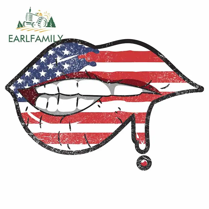 EARLFAMILY 13 см x 8 9 для американского аниме Kiss Mouth автомобильные наклейки бампер Decal