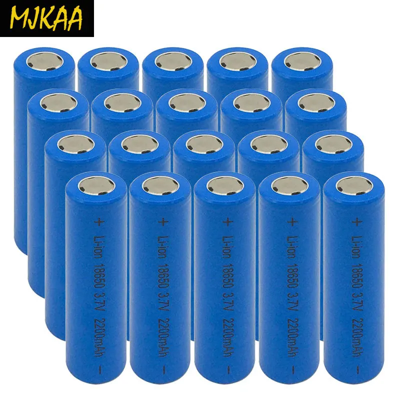 MJKAA 18650 3 7 v 2200mAH батарея литий ионная аккумуляторная большая емкость фонарик