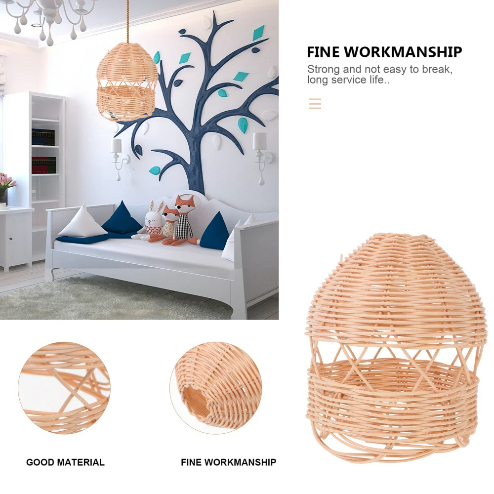 

1Pc Manual Weaved Lampshade Decor Home Light Decoration Ceiling Light Adornment