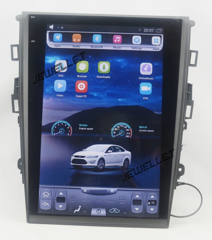 

12.1" tesla style vertical screen Quad core Android 6.0 Car GPS radio Navigation for ford Mondeo 2013-2017 automatic A/C