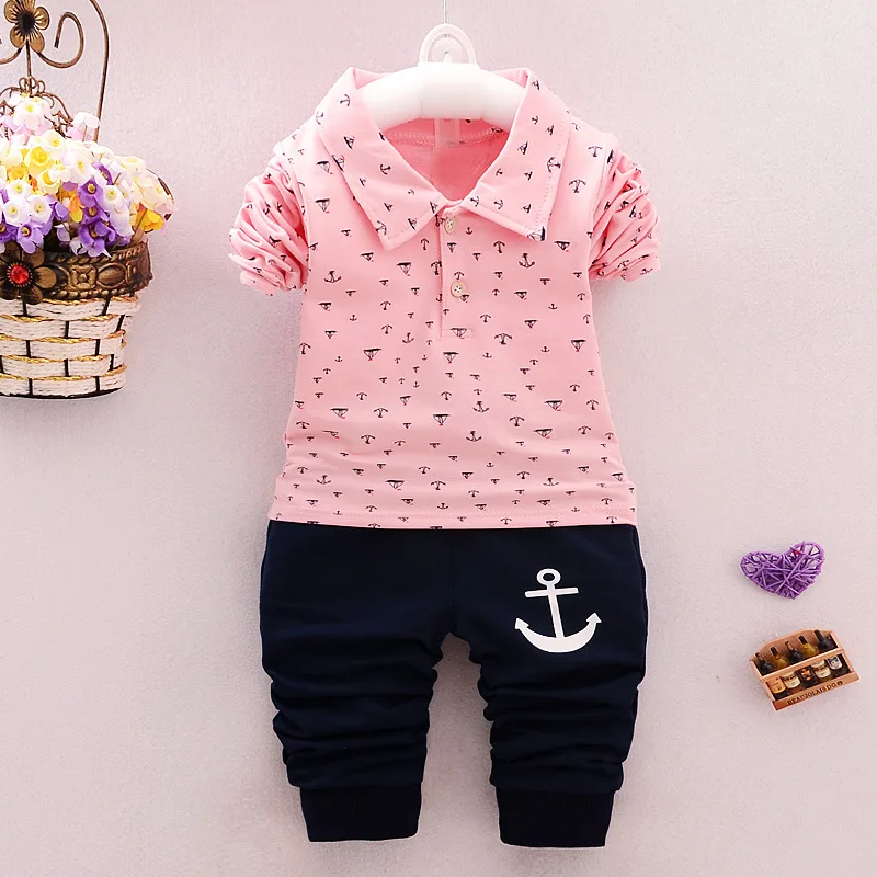 Style 10- Pink IENENS/комплект детской одежды из 2 предметов для маленьких мальчиков рубашка для маленьких мальчиков+ штаны, костюмы комплект одежды с галстуком-бабочкой для малышей, спортивные костюмы - Цвет: Style 10- Pink