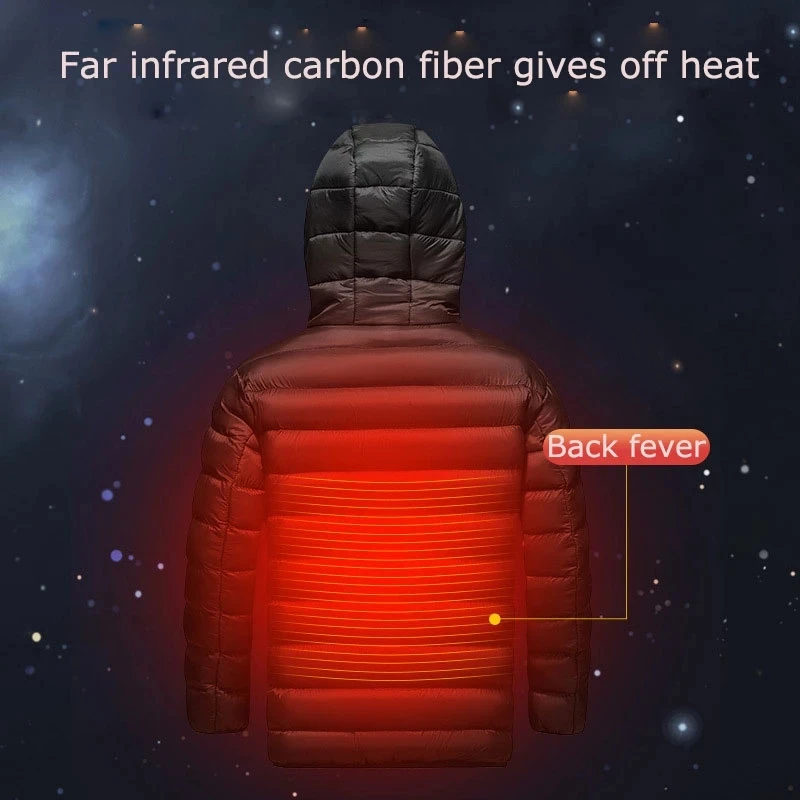 

Boy Winter Heated Coat Thermal Jacket Cotton-padded Hiking Children's Usb Heated Padded Jacket Intelligent Constant Temperature