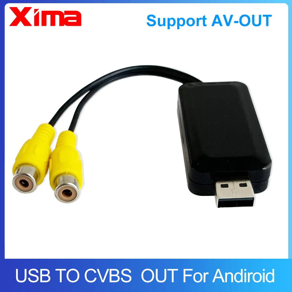 Адаптер видеовыхода XIMA Usb Cvbs к интерфейсу RCA подходит для подключения телевизору