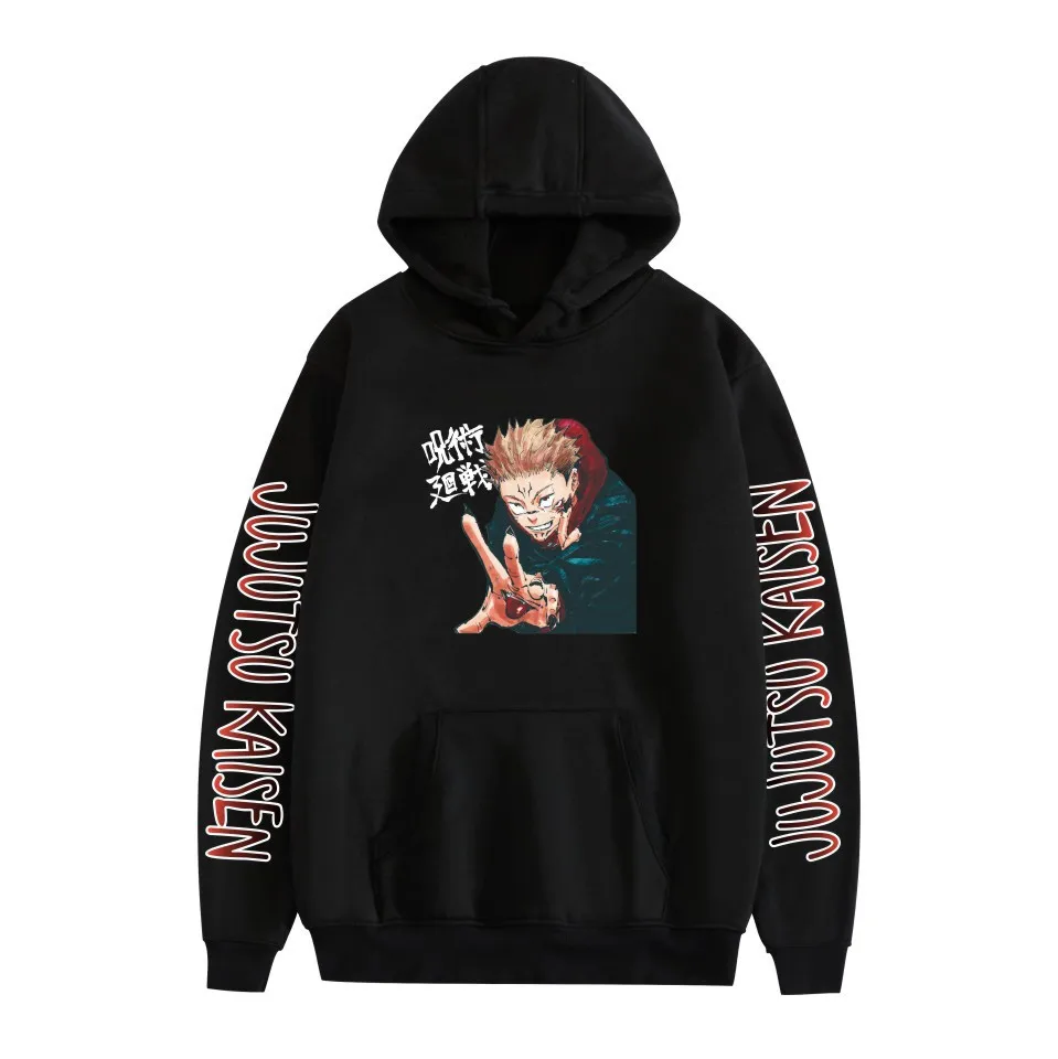 

2021 Men's Spring New Sweatshirt Anime Printed Casual Loose Sweatshirt Plus Velvet Comfortable Hoodies