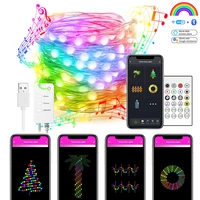 new led fairy lights wifibluetooth smart rgb led string light garland lights for party wedding christmas tree decoration