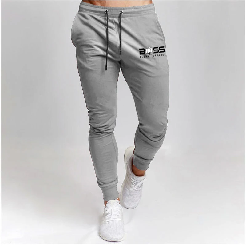 

Sports Pants Casual Men Cotton Joggers Sweatpants Printed Elastic Waist Trousers Fashion Fitness Muscle Training Pants 2021