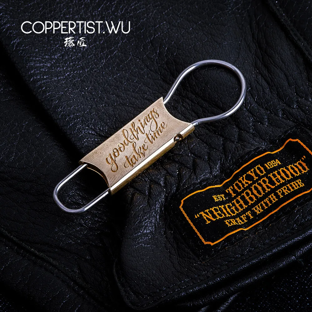 COPPERTIST.WU ручная работа бронзовый зажим для бумаги брелок оригинальный дизайн